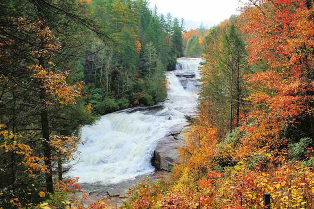 Triple Falls waterfall in western North Carolina